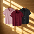 Maroon, Black & Cotton Candy combo | H-640*650*720