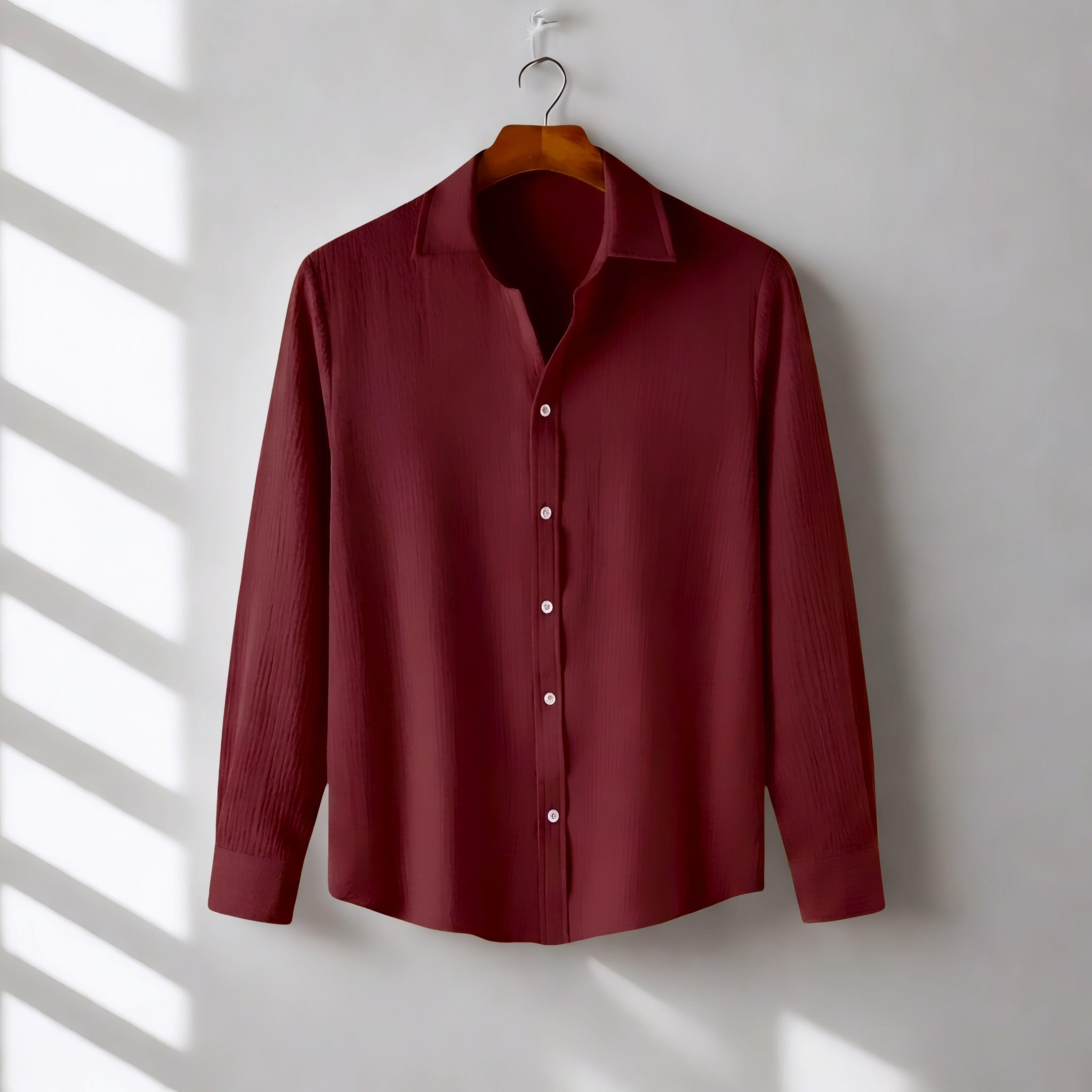 Maroon Premium Textured Summer Shirt | F-2012